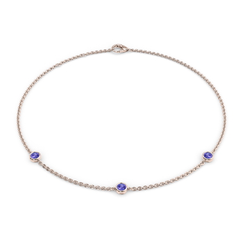 December Birthstone Bracelet - 3 stone in Roséguld 