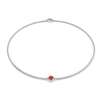 January Birthstone Bracelet - 1 stone in White Gold (9k)