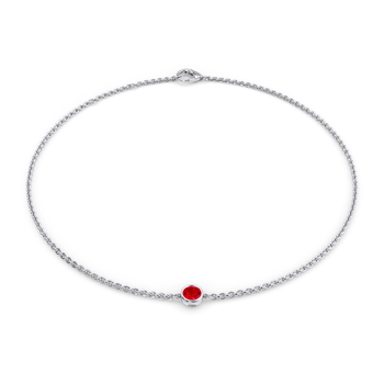 July Birthstone Bracelet - 1 stone in White Gold (9k)