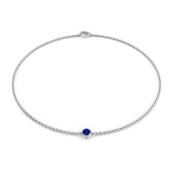 September Birthstone Bracelet - 1 stone in White Gold (9k)