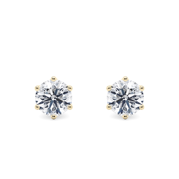Dahlia in Gult guld (9k) set with a Rund cut diamant.