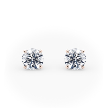 Aria in Rosaguld set with a Rund cut diamant.