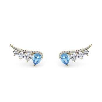 Gaia Aquamarine in Gult guld (9k)