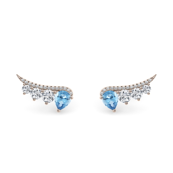 Gaia Aquamarine in Rosaguld 