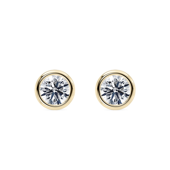 Luna in Gult guld (9k) set with a Rund cut diamant.