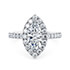 White Gold Medici Halo Engagement Rings