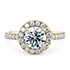 Yellow Gold Medici Halo Engagement Rings