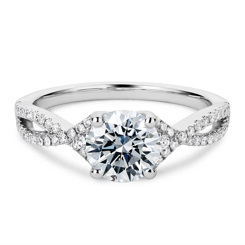 Diamond Ring – Platinum (950) with Round Cut Diamond (1.01ct)