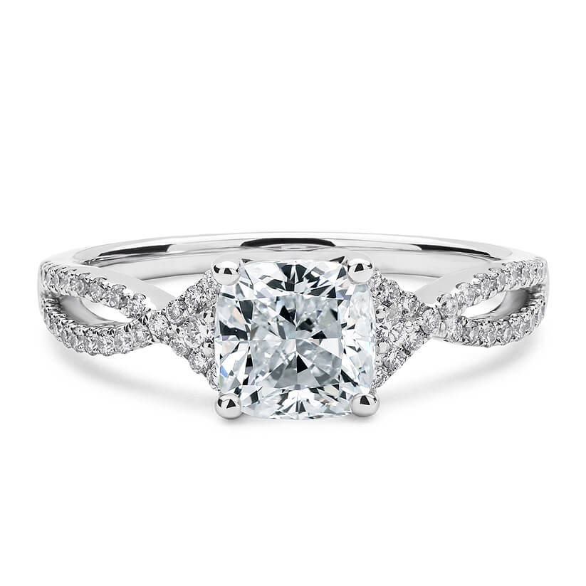 Diamond Ring - Platinum (950) with Cushion Cut Diamond (0.30ct)