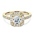Yellow Gold Zelda Halo Engagement Rings
