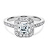 White Gold Zelda Halo Engagement Rings