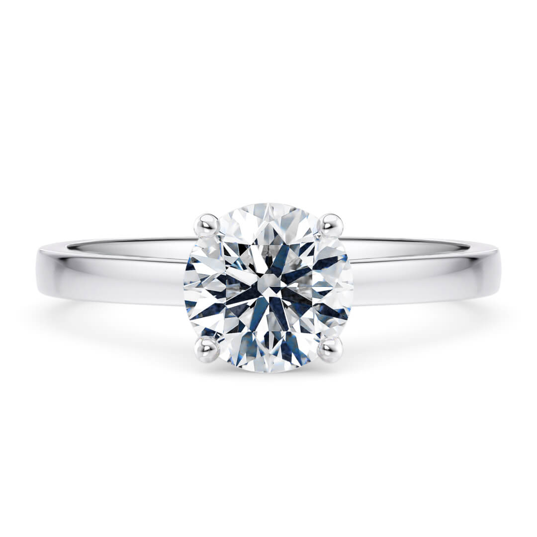 Engagement Ring in Platinum (950) with Round 0.31ct E VVS2 Lab-Grown diamond