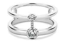 Cosmos Ring in Hvidguld.