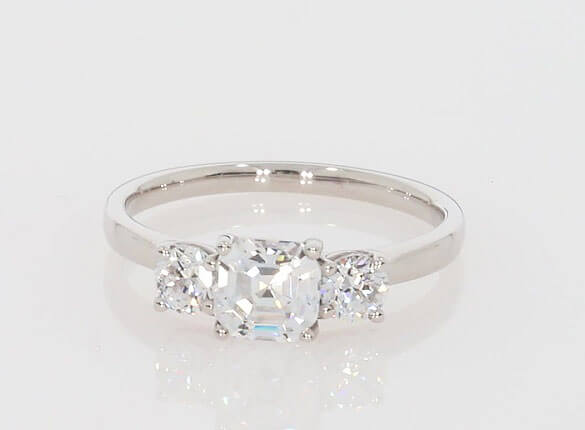 Roma Asscher Trilogy Engagement Ring