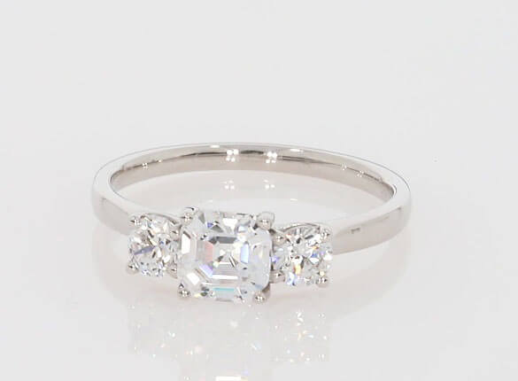 Roma Asscher Trilogy Engagement Ring