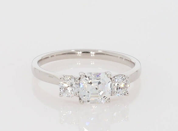 Roma Asscher Trilogy Engagement Ring