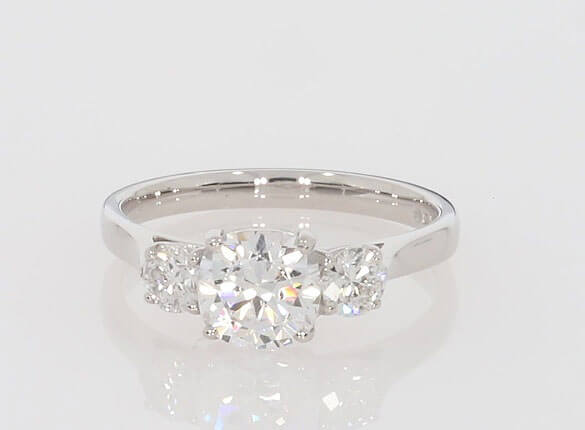 Anello Fidanzamento Donna Jeulia In Argento 925 Con Zirconi Taglio Principessa - Eternity 4 Prong