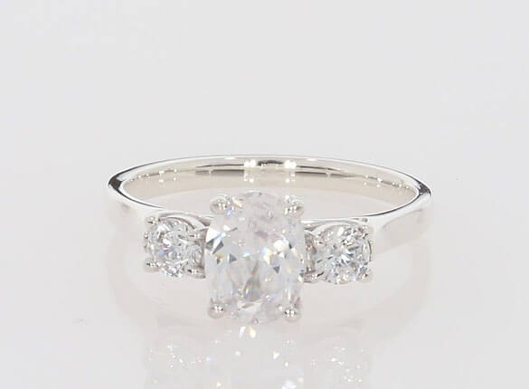 Roma Oval Trilogy Engagement Ring