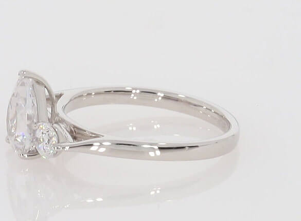 Roma Pear Trilogy Engagement Ring