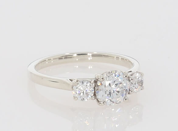 Roma Round Trilogy Engagement Ring