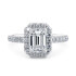 Medici Emerald Halo Engagement Ring