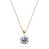 Lumina Round Yellow Gold Diamond Necklace