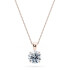Lumina Round Rose Gold Diamond Necklace