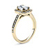 Zelda Emerald Halo Diamond Engagement Ring