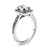 Zelda Emerald Halo Diamond Engagement Ring