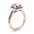 Zelda Emerald Halo Diamond Engagement Ring