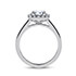 Zelda Asscher Cut Halo Diamond Engagement Ring