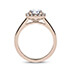 Zelda Asscher Diamond Halo Engagement Ring