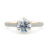 1477 Vintage Round Diamond Band Engagement Ring