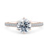 1477 Vintage Round Diamond Band Engagement Ring