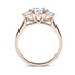 Barcelona Emerald Diamond Trilogy Engagement Ring
