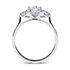 Roma Cushion Diamond Trilogy Engagement Ring