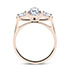 Roma pear trilogy diamond engagement ring