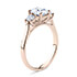 Roma oval diamond trilogy engagement ring