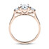 Roma oval diamond trilogy engagement ring