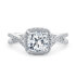 Bellatrix cushion diamond halo engagement ring