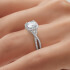 Bellatrix cushion diamond halo engagement ring
