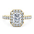 Medici Radiant Diamond Halo Engagement Ring