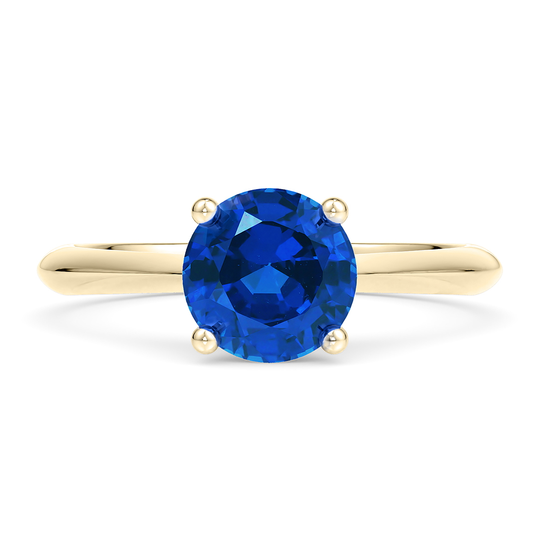 Engagement Ring in Yellow Gold (18k) with Round 1.09ct N/A Gemstone diamond