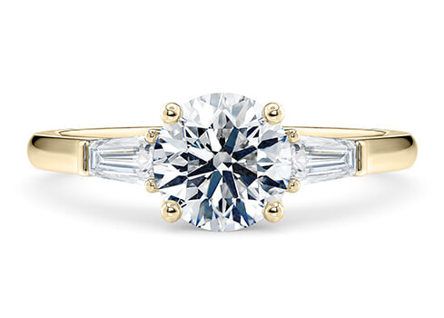 Alexandria in Gult guld (9k) set with a Rund cut diamant.