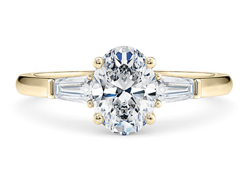 Alexandria in Sárga arany (9k) set with a Ovális cut gyémánt.