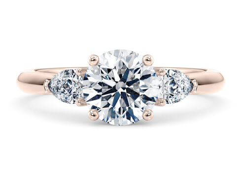Florence in Rose Gold set with a Round cut diamond.