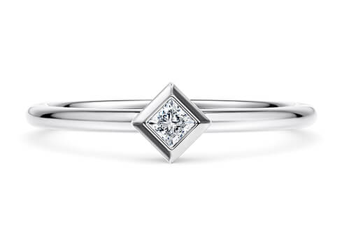 Princess Ring in White Gold.