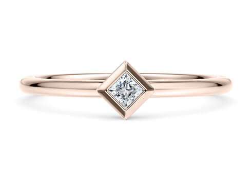 Princess Ring in Ouro rosa