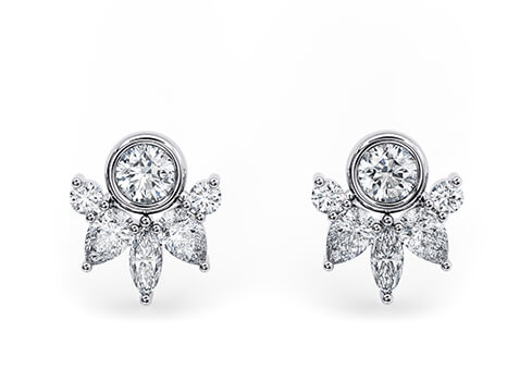 Bouquet Stud in 白金.