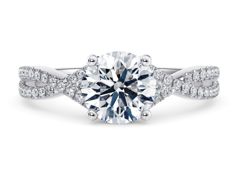 Lola in Bílé zlato (9k) set with a Kulaté cut diamant.